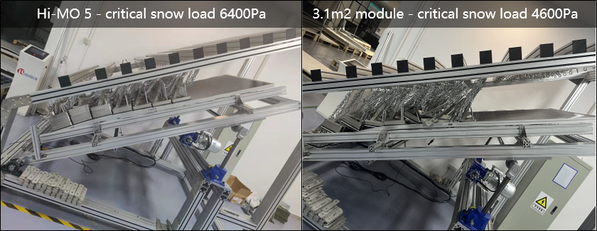 Figure 1. Inhomogeneous snow load testing conducted at CGC lab